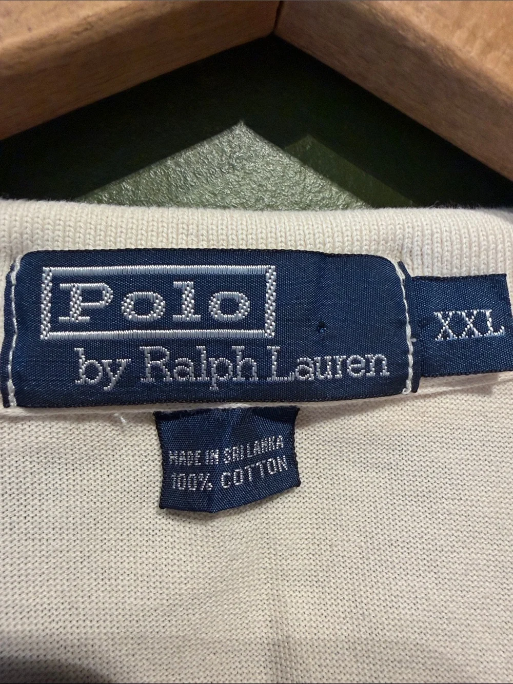 Vintage Polo by Ralph Lauren Long Sleeve Polo Shirt - Cream